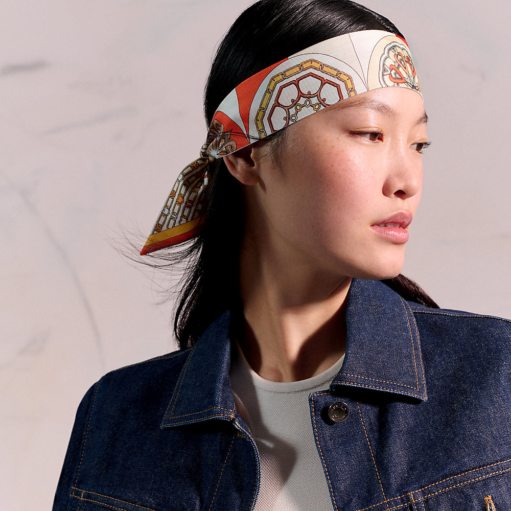 HERMES Twilly＜カレイドスコープ・エフェクト＞ Twilly 《カレイドスコープ・エフェクト》 - オレンジ | Hermès